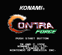 Contra Force title screenshot
